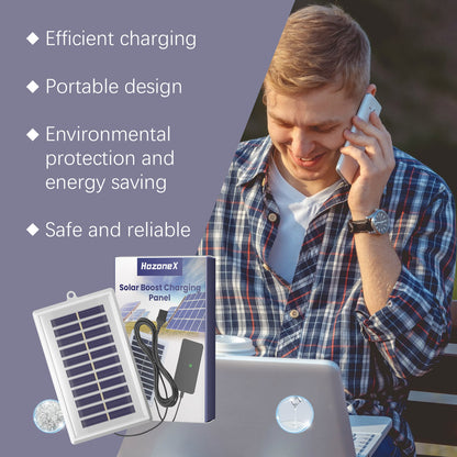 Portable Solar Boost Charging Panel | Outdoor Solar Charger