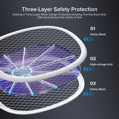 10-LED Rechargeable 2-in-1 Bug Zapper for Indoor & Outdoor Use