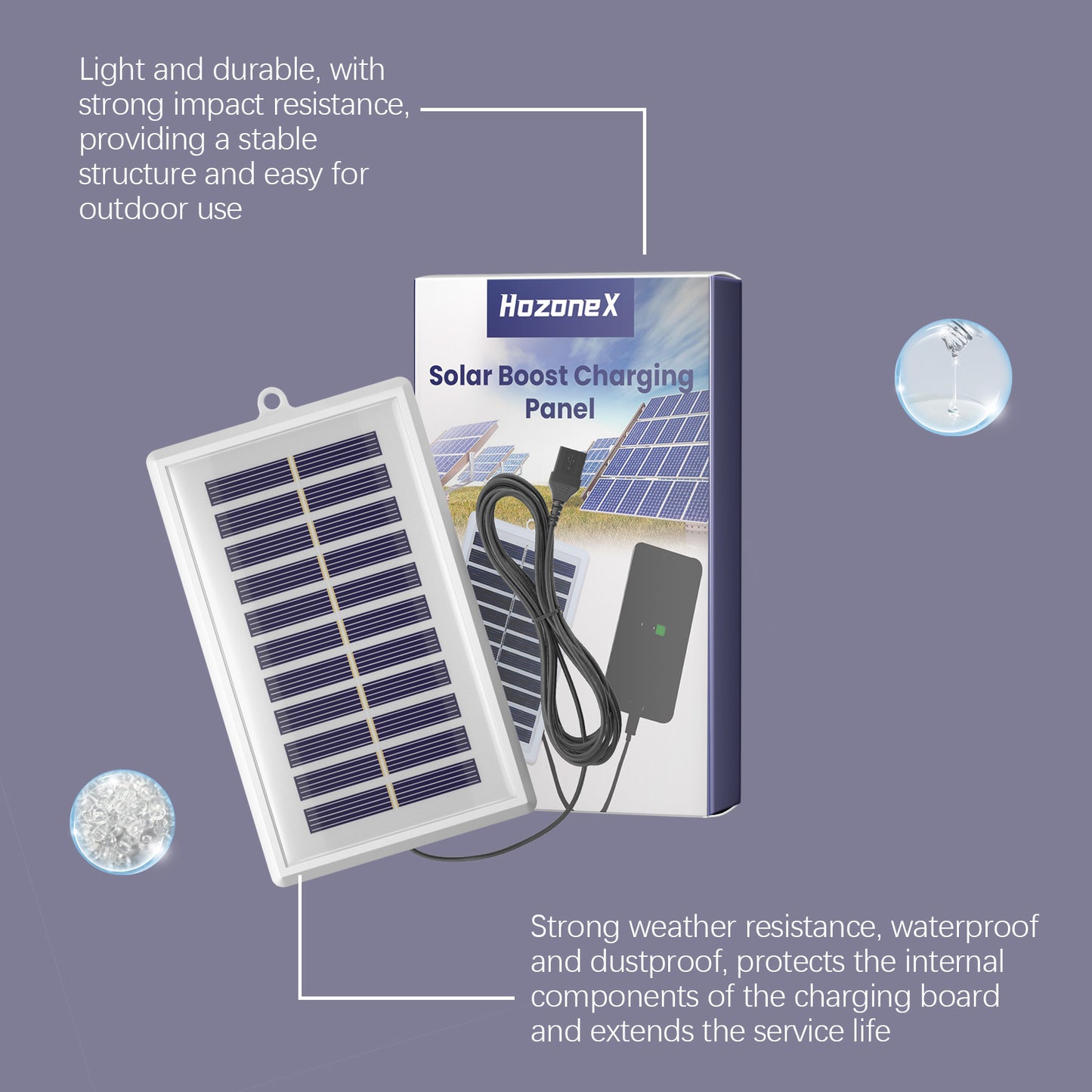 Portable Solar Boost Charging Panel | Outdoor Solar Charger