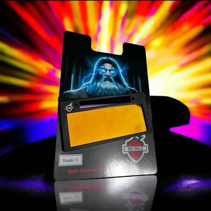 Rod Shield blue puddle gold front automatic welding lens