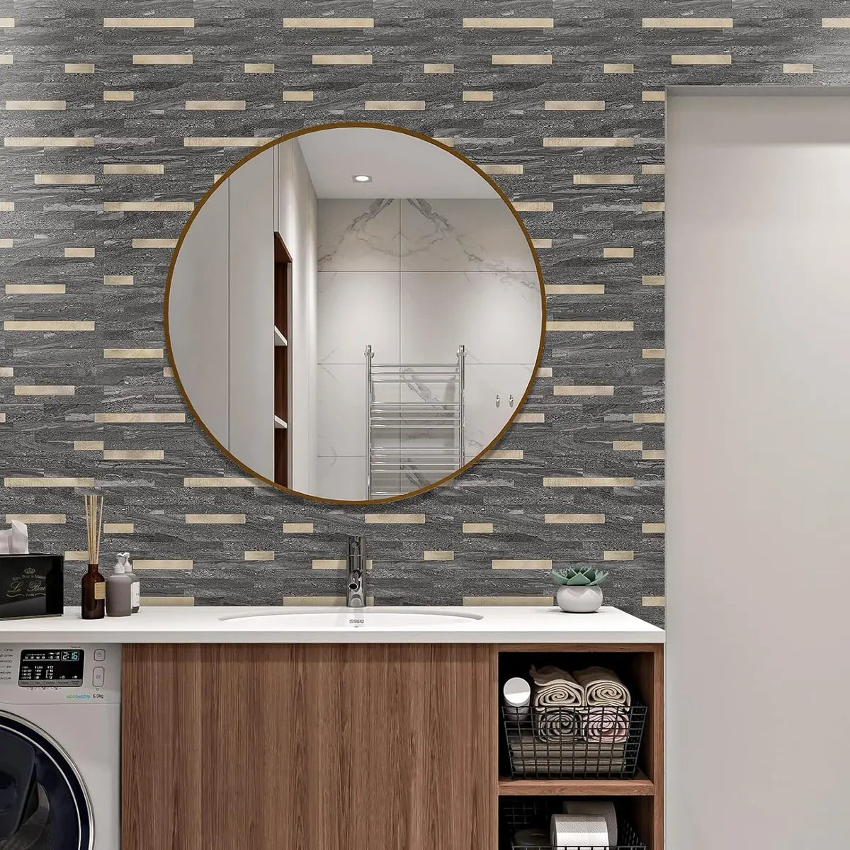 Volakas White Peel and Stick Backsplash Tiles 20 Sheets