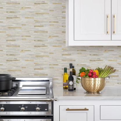 Volakas White Peel and Stick Backsplash Tiles 20 Sheets