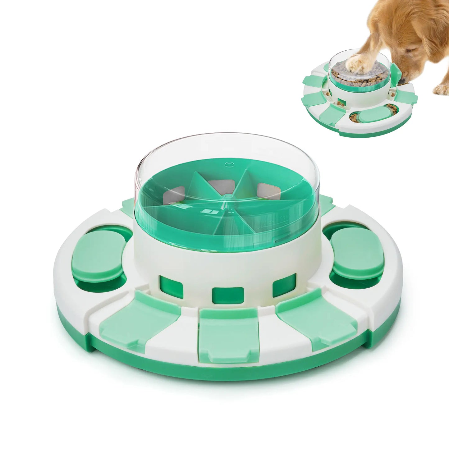 Dog Food Treat Feeding Puzzle Toy, Interactive Entertainment Toy for All Breeds