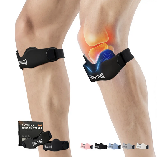 Wraparound Patellar Belt with Double Silicone Pads for Knee Support