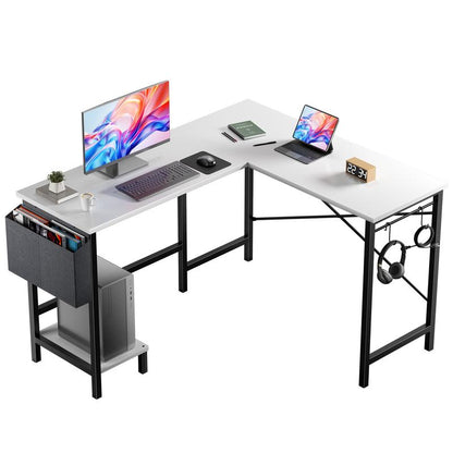 L Shaped Corner Gaming Desk with CPU Stand & Side Bag