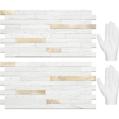 Volakas White Peel and Stick Backsplash Tiles 20 Sheets