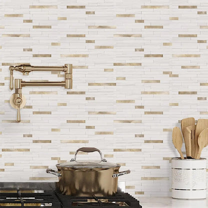 Volakas White Peel and Stick Backsplash Tiles 20 Sheets