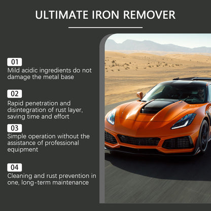 Restore Smooth Car Paint With Iron Dissolving Formula
