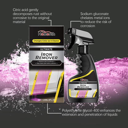 Restore Smooth Car Paint With Iron Dissolving Formula