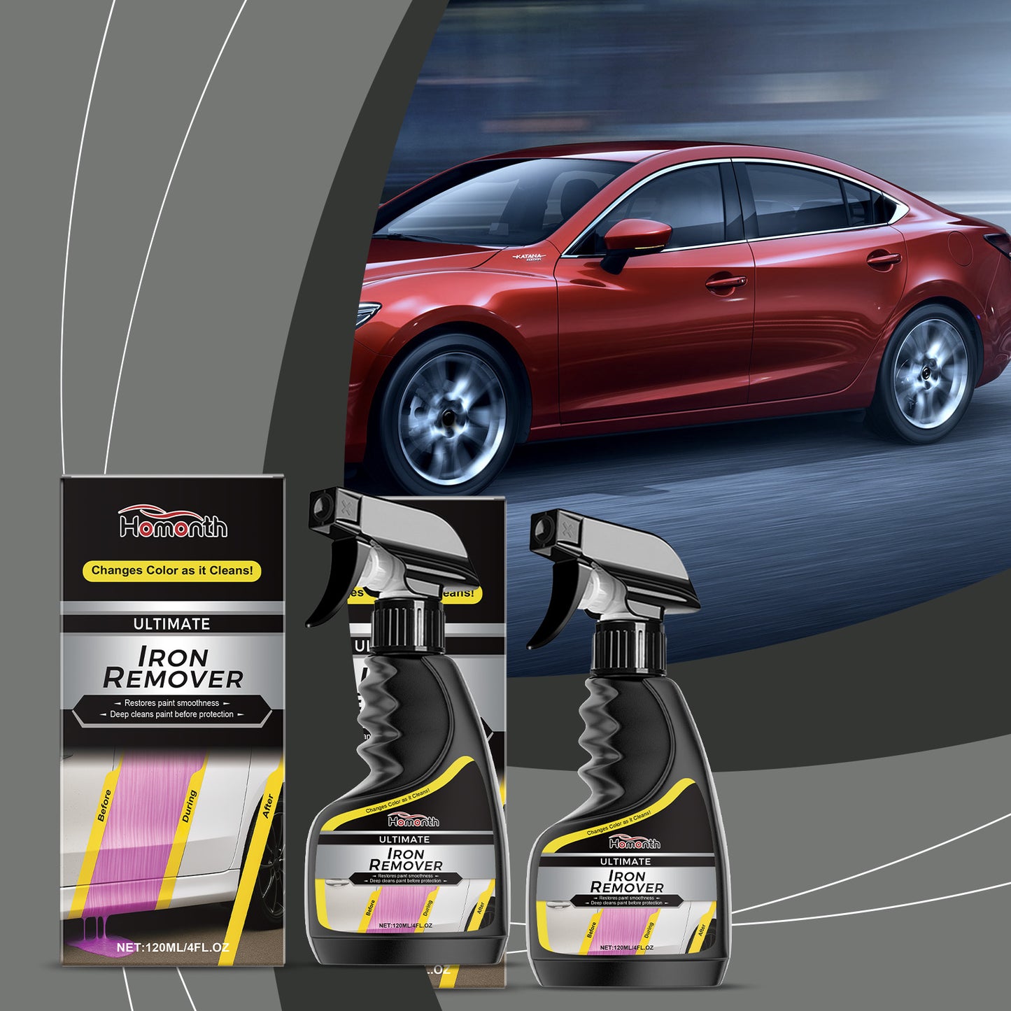 Restore Smooth Car Paint With Iron Dissolving Formula