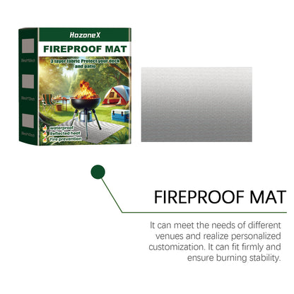 Waterproof Oil‑Proof Fire Pad for Deck, Grass, Indoor Fireplace