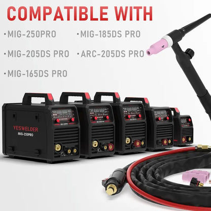 Long 13ft cable for extra reach on all your precision welding jobs