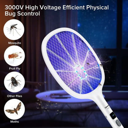 10-LED Rechargeable 2-in-1 Bug Zapper for Indoor & Outdoor Use