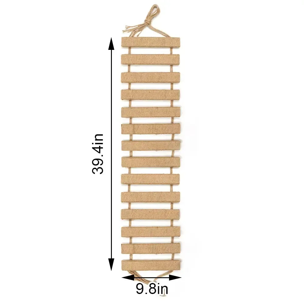 Wall‑Mount Cat Rope Ladder Bridge Cat Scratching Toy Furniture