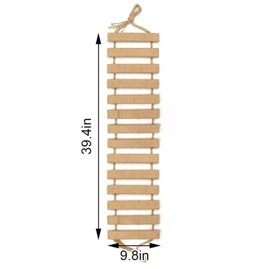 Wall‑Mount Cat Rope Ladder Bridge Cat Scratching Toy Furniture